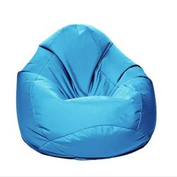 Pouf fauteuil bleu pétrole