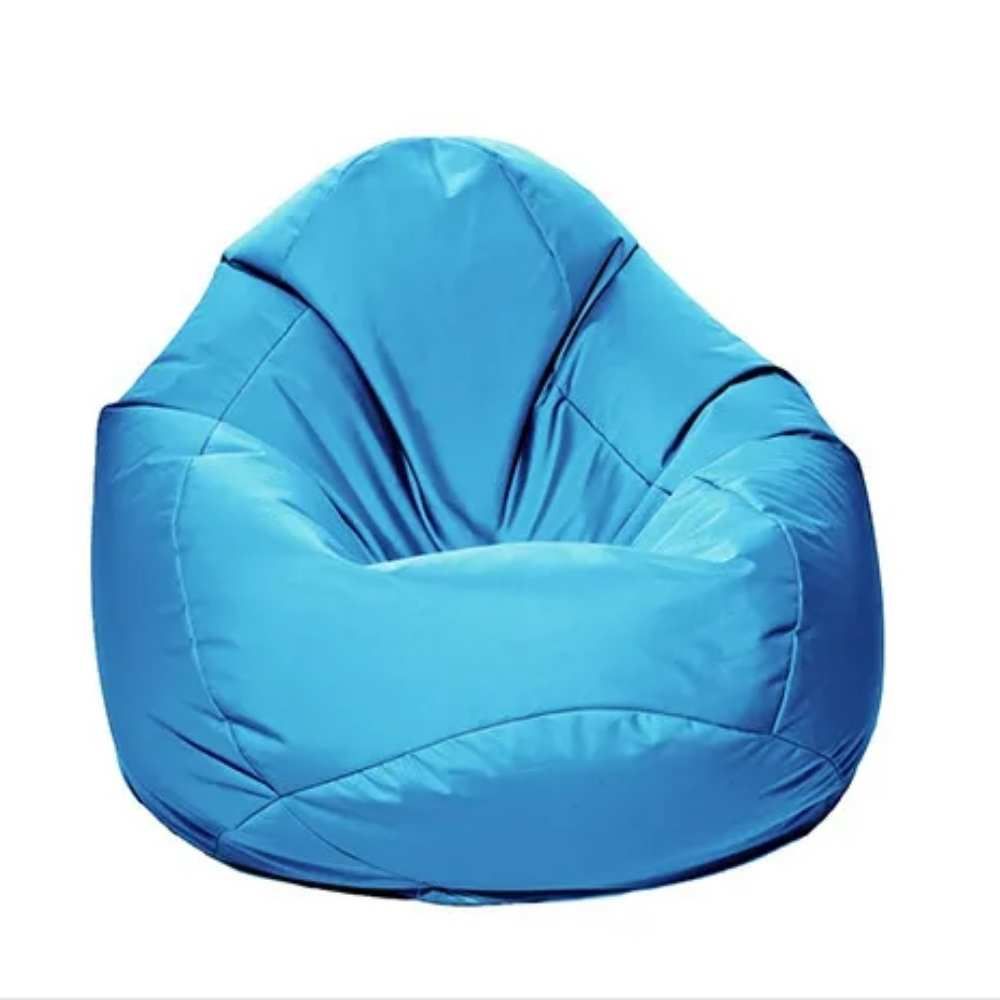 Pouf fauteuil bleu pétrole