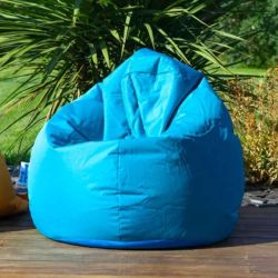 pouf extérieur bleu