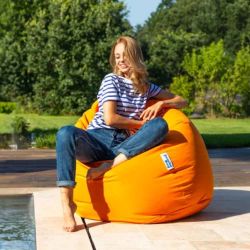pouf poire orange fauteuil