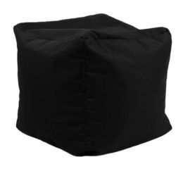 Pouf noir cube