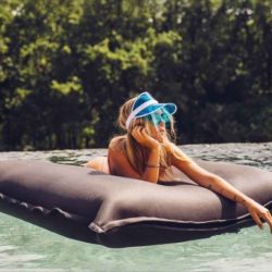 grand pouf piscine anthracite