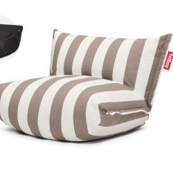 Grand pouf lounge rayé pour jardin
