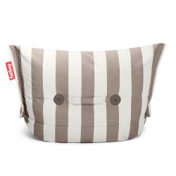 Pouf moderne rayé cacao