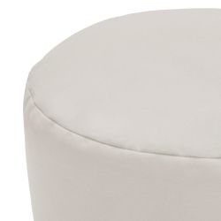 Pouf compact gris en polyester recyclé