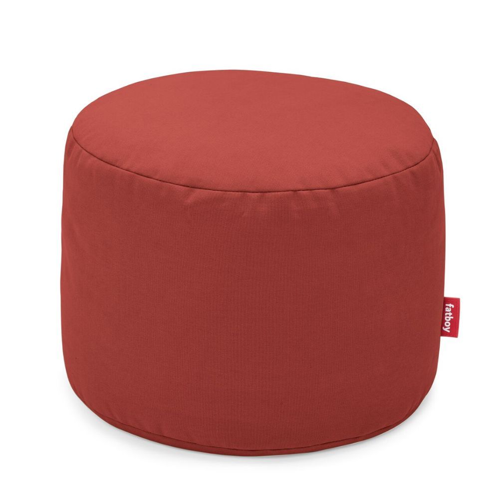 pouf intérieur rond rouge